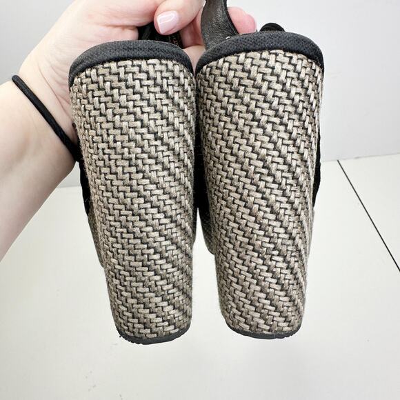 Jeffrey Campbell Suede Lace Up Platform Heel Peep Toe Sandal Black Women 8.5 - Picture 7 of 11